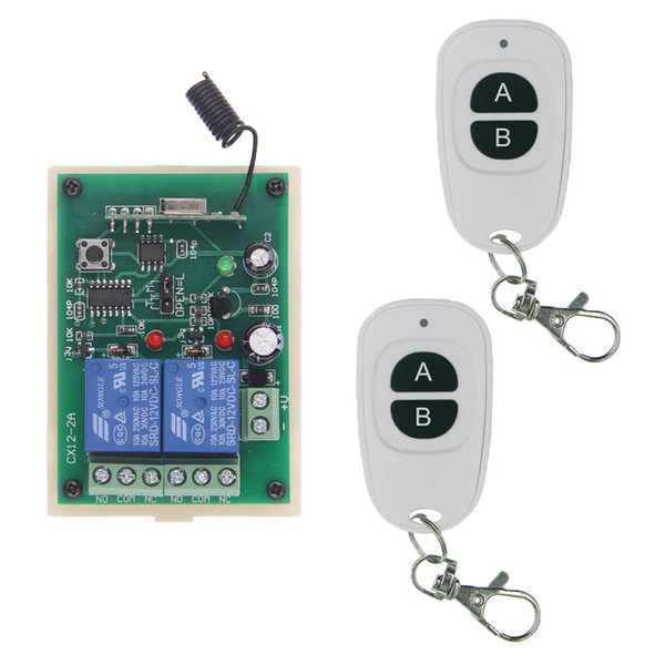 315 433 MHz Universal Wireless Remote Control Switch DC 12V 24V 2CH 2 CH Relay Receiver Module RF Transmitter