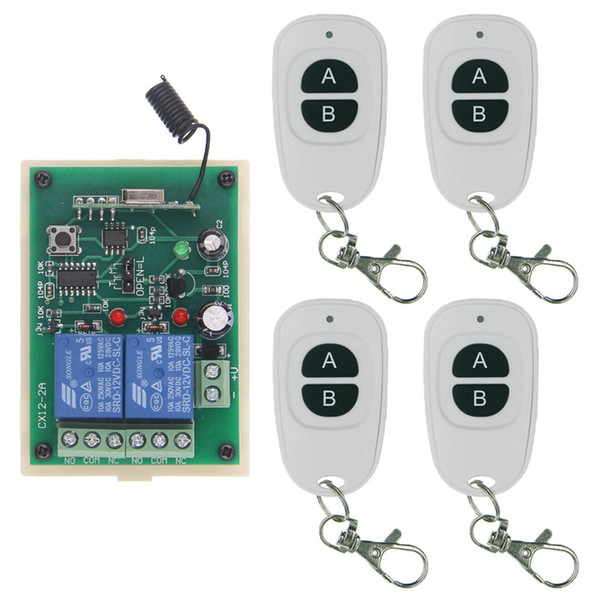 Wireless Remote Control Switch 315 433 MHz DC 12V 24V Module + 2CH 2 CH Button RF Relay For Light / Door / Pump