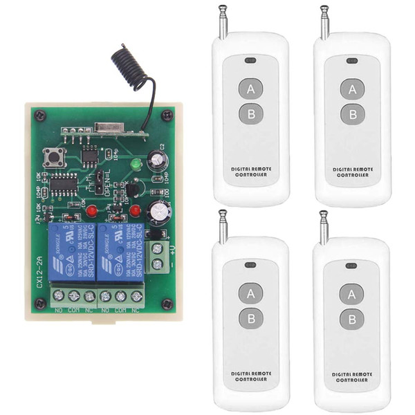 DC 12V 24V 2 CH Relay Switch Normally Open Closed RF Wireless Remote Switch ASK Smart Home Receiver Transmitter 2CH Relay