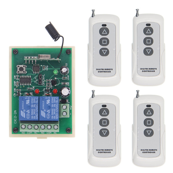 500M High Power DC 12V 24V Motor Remote Switch Controller Forwards Reverse Up Down Wall Screen Transmitter With Holder