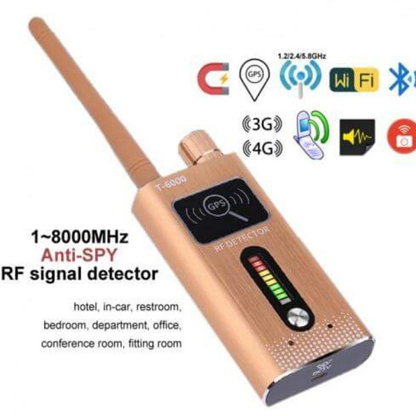 High Sensitivity Portable Wireless Signal Detector for 1.2G/2.4G/5.8Ghz Wireless Cam & 2G/3G/4G SIM Card & Hi-speed GPS Locator