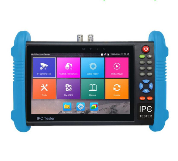 7 Inch H.265 4K CCTV Tester Monitor IP Analog Camera Tester ONVIF POE 12V output