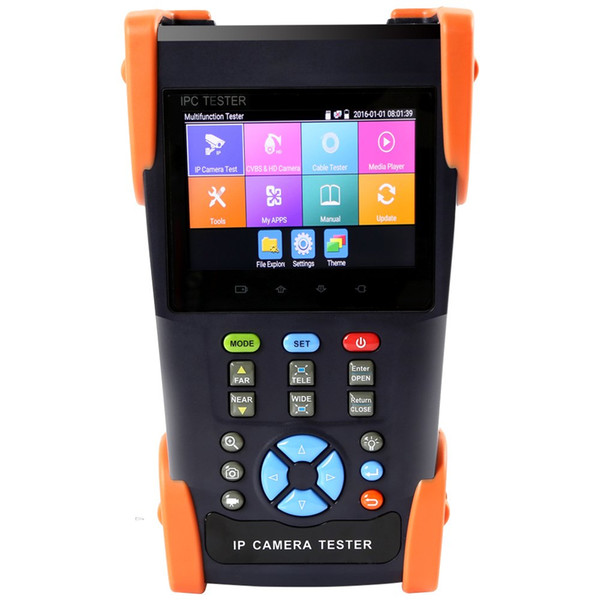 3.5 Inch IP Camera Tester Analog Camera Tester Security CCTV Tester with TDR/POE/PTZ Control/IP Discovery/Rapid ONVIF/WIFI/8G TF Card/4K