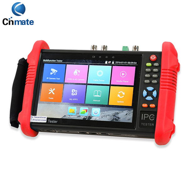 7 Inch IPS HD TFT-LCD 6 IN 1 IP Camera Tester CCTV Tester IP/Analog/HD-TVI/HD-CVI/AHD/SDI with IP discovery 1080P HDMI IPC-9800ADHS Plus