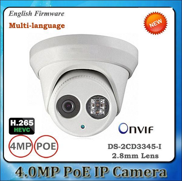 HIK Multi-language V5.3.3 DS-2CD3345-I 2.8mm H.265 4MP Full HD 1080P IP66 IP Camera POE Network CCTV Security Camera ONVIF