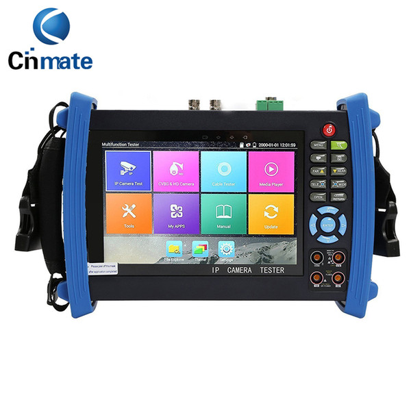 7Inch Retina Display IP Camera Tester CCTV Tester CVBS Analog Tester with POE/IP discovery/4K H.265/RJ45 TDR/Firmware Update/DMM 8600M Plus