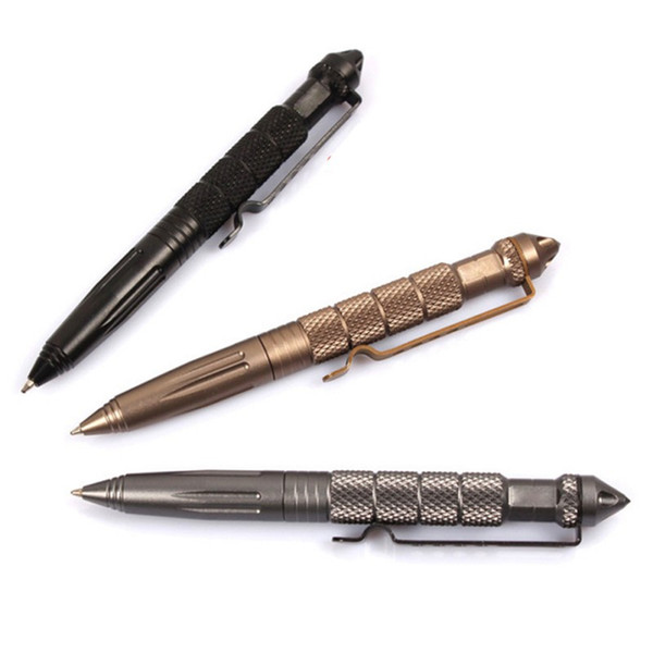 Fashionable Grey Self Defense Aviation Aluminum Tactical Survival Pen Portable Multifunctional Camping Tool for security accessories