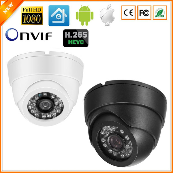 ONVIF H.265 IP Camera 1080P HI3516D + 1/2.7'' AR0237 H.265 Video Surveillance Camera IP 1080P 2MP 24IR LED Indoor Dome Camera