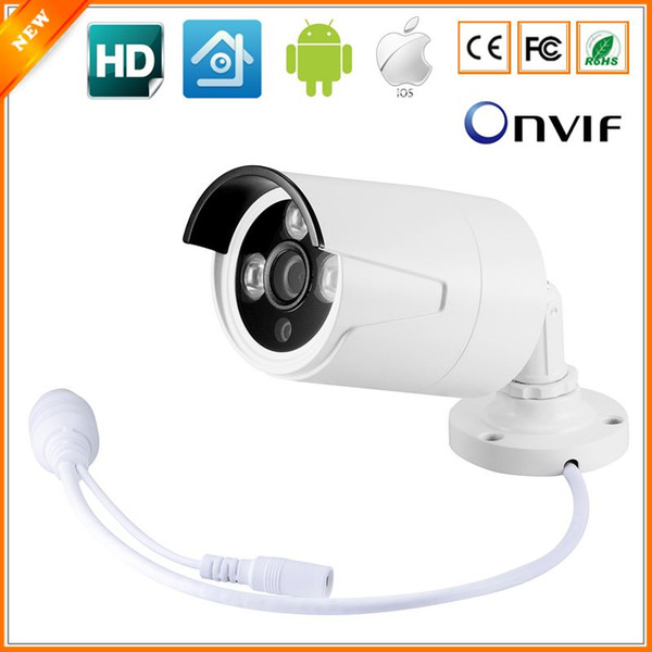 New Arrival 3PCS IR ARRAY LED Bullet Outdoor IP Camera 720P 1.0MP CCTV With Waterproof LAN Cable HI3518E ONVIF 2.0 XMEYE