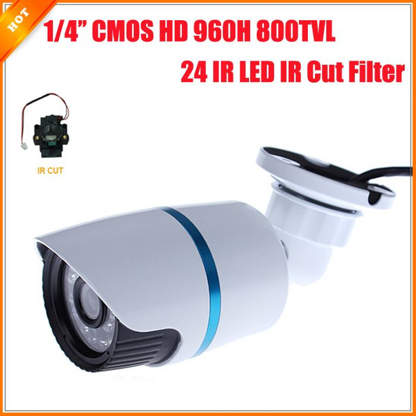 1/4'' CMOS CCTV Camera 800TVL Real 960H IR IP66 Waterproof Indoor/Outdoor Bullet Security Camera IR Cut Filter Great Nightvison