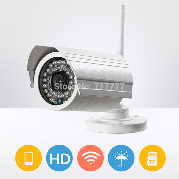 Outdoor Onvif WIFI SD card IP Camera 1MP 720p HD Wireless motion Surveillance Security CCTV Cam IR Infrared P2P Bullet Kamera