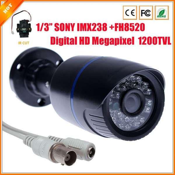 Digital HD 1.0 Megapixel 1/3'' SONY Sensor IMX238+ FH8520 Security Camera IR Cut Filter IR Night Outdoor Indoor Bullet Camera