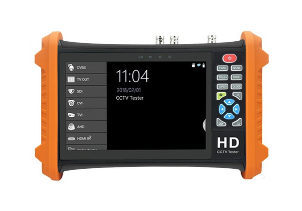 7 Inch 4 In 1 HD CCTV Tester Monitor 8MP TVI 8MP CVI 5MP AHD CVBS Analog CCTV Camera Tester HDMI Input Output UTP PTZ 12V Ouput