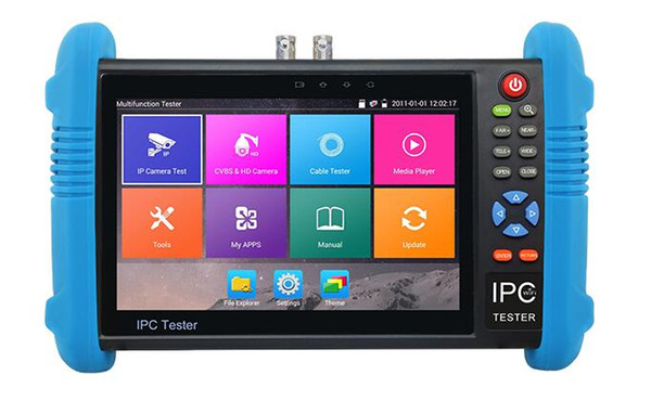 New 7 Inch 2 in 1 H.265 4K /H.264 IP+ CVBS Analog CCTV Camera Tester Monitor with HDMI input output Rapid ONVIF