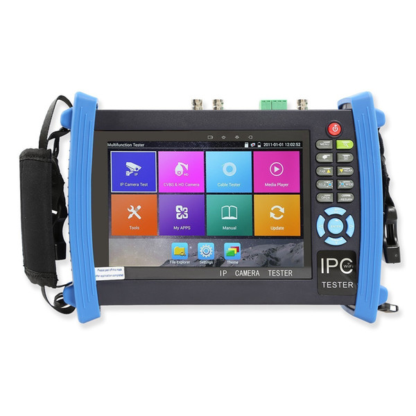 7 Inch 6 in 1 H.265 4K HD CCTV Tester Monitor IP TVI AHD CVI SDI analog cameras tester 8MP 5MP PTZ Cable Tracer ONVIF WIFI POE 12V2A Output