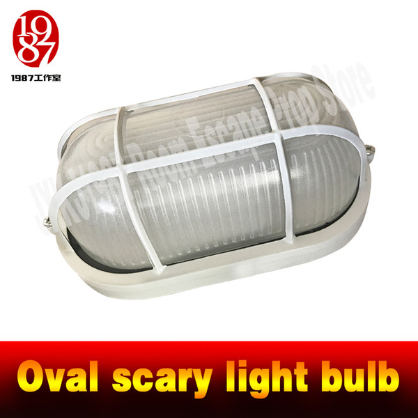 Room escape prop Oval scary light bulb create a hair-raising atmosphere escape room scary scenario horrible theme haunted house jxkj1987