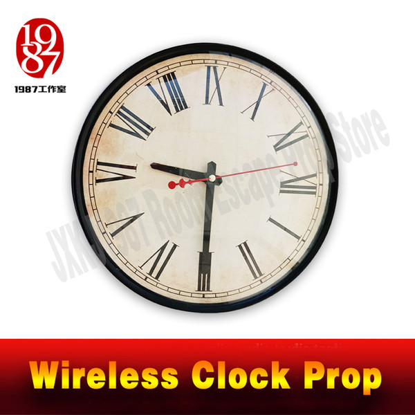 Room escape clock prop JXKJ1987 wireless clock prop put the right time to unclock Takagism game real life escape room puzzle