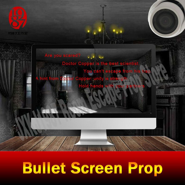 Secret chamber room game prop bullet screen prop to get the clues from JXKJ1987 real life room escape prop adventure game device