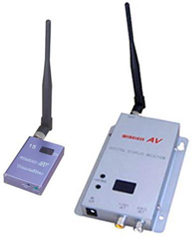 1.2G 15 channels 700mW wireless av transmitter and receiver for wireless surveillance system