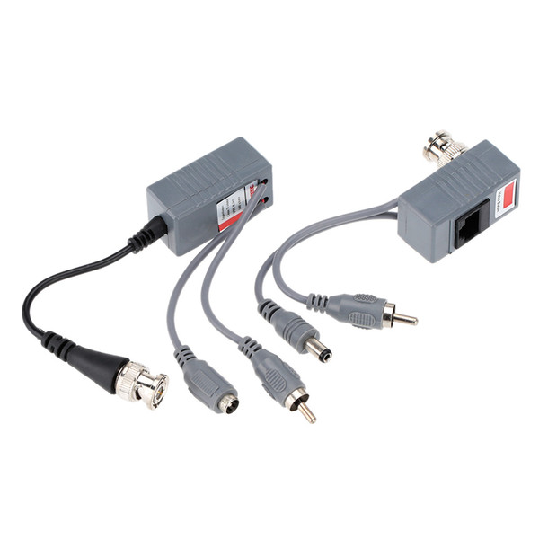 New CCTV Camera Audio Video Power Balun Transceiver BNC UTP RJ45 with Audio Video and Power over CAT5/5E/6 Cable