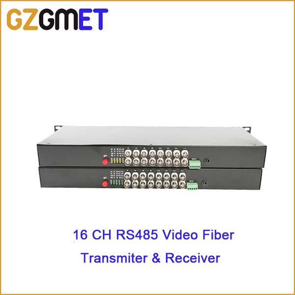 16 V 1 D CH Video Digital Optical Fiber Media Converter Transmitter & Receiver Video Bandwidth Reverse RS485 Data converter