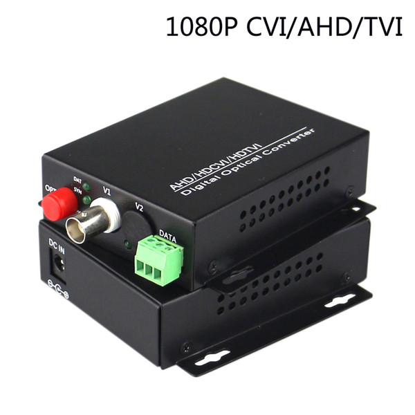 1080P HD CVI AHD TVI 1 Channel Video Fiber Optical Media Converters RS485 data - For 1080p 960p 720p AHD CVI TVI HD Cameras CCTV