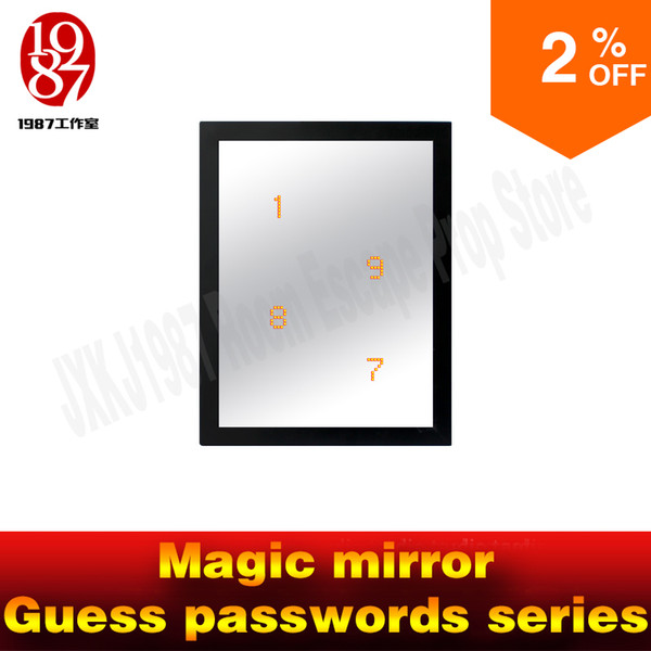 Best popular room escape prop magic mirror-guess passwords series to find hidden clue room escape puzzles from jxkj