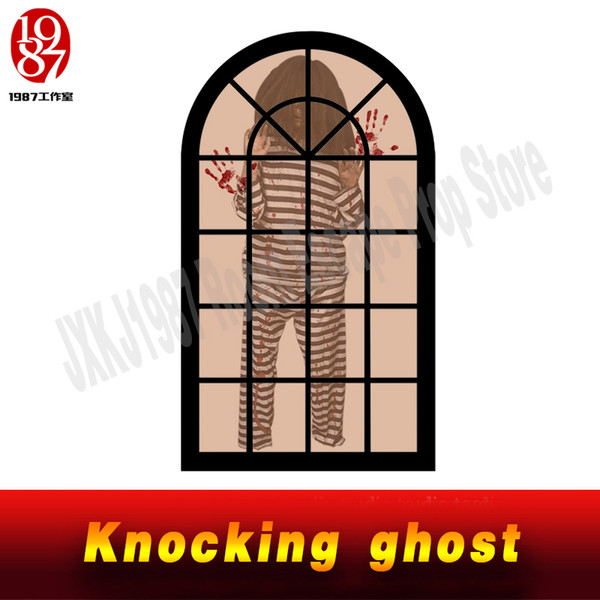 Real life room escape prop Knocking ghost dummy knock another door suddenly with scary sound escape room puzzle from JXKJ1987