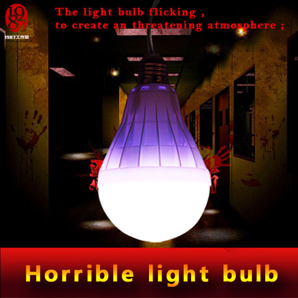 Takagism game prop real-life room escape props threatening bulb for create horrible atmosphere Horrible light bulb