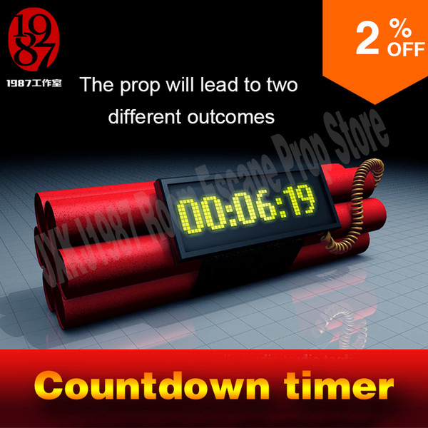 Room escape prop countdown timer enter the password before the countingdown to unlock and away frm chamber room