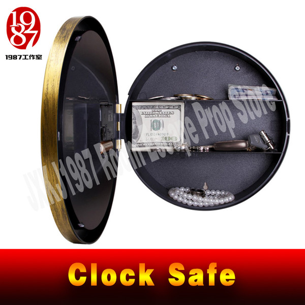 Room escape props Safe Clock box Real life escape room game item secret box from JXKJ1987 hidden clues in clock adventurer game puzzles