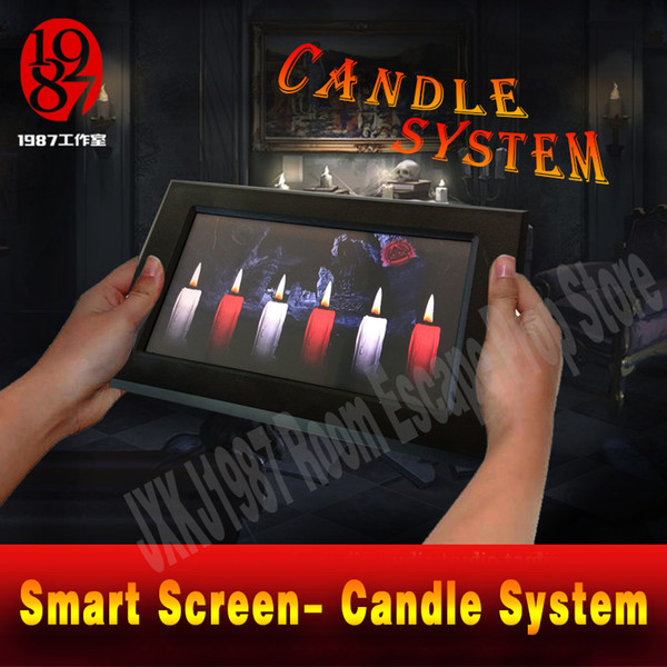 Real life room escape props smart screen candle prop for halloween game solve the puzzle to unlock from JXKJ1987 adventurer game