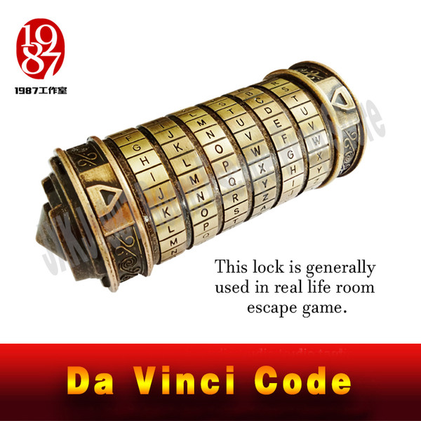 Real life Room escape prop Da Vinci code lock DaVinci Letter Password Lock Gift Ideas Christmas Gift To Marry Lover JXKJ1987