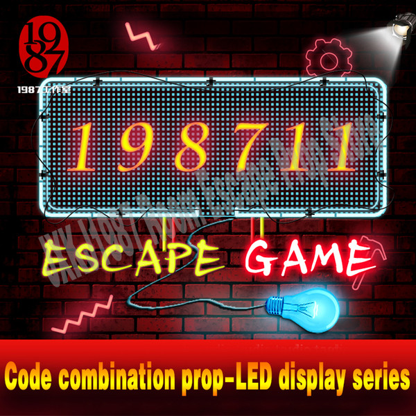 NEW room escape prop code combination prop-LED display series enter correct password via metal button to unlock jxkj1987