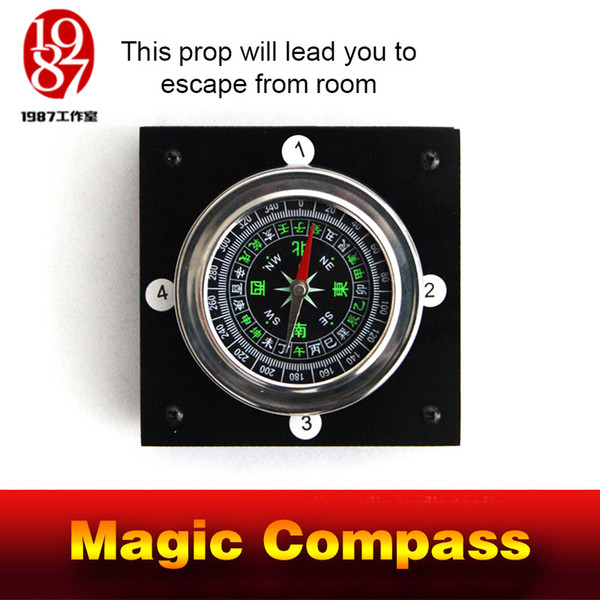 Magic compass adventurer escape room game device prop forTakagism get hidden clues via compass to run out real life room escape