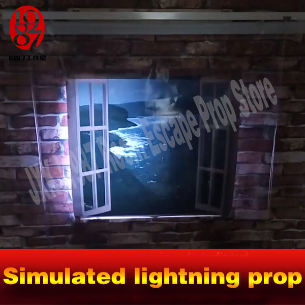 Takagism game props real life prop simulated lightening prop simulate lightning and thunder for room escape prop from jxkj1987