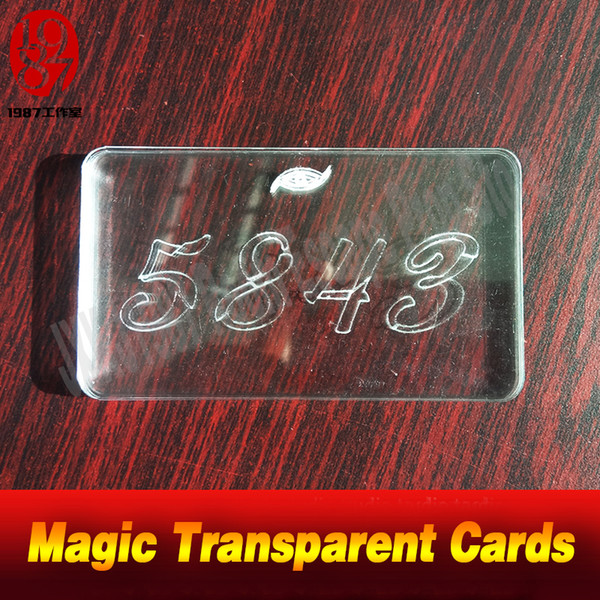 Real life room escape props Magic Transparent Cards find out four transparent cards and pile the cards up to get some game clues