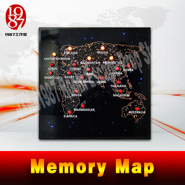 Real life room escape game puzzle Magic Panel series Memory Map prop press the red LED buttons in right order to unlock JXKJ1987