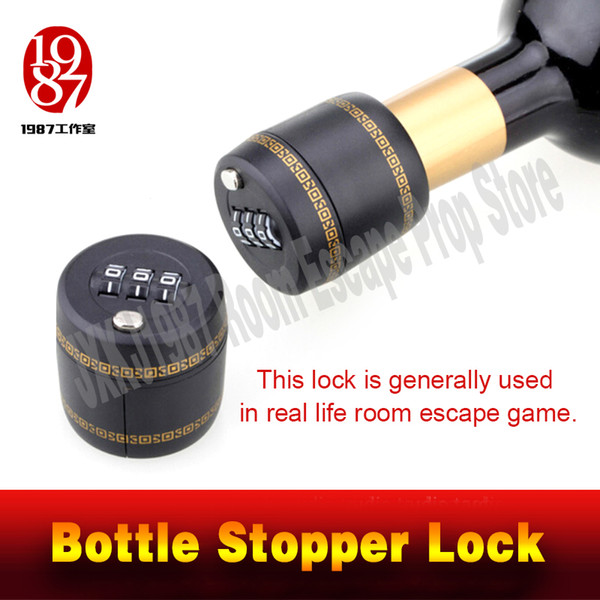 Takagism game prop Bottle Stopper Lock Open to take out the clues in the bottle Real life room escape props jxkj1987