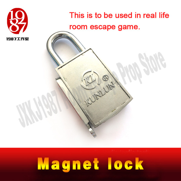 Magnet lock prop for escape room new magnet key lock Real life escape mysterious room game prop from JXKJ1987 combination lock