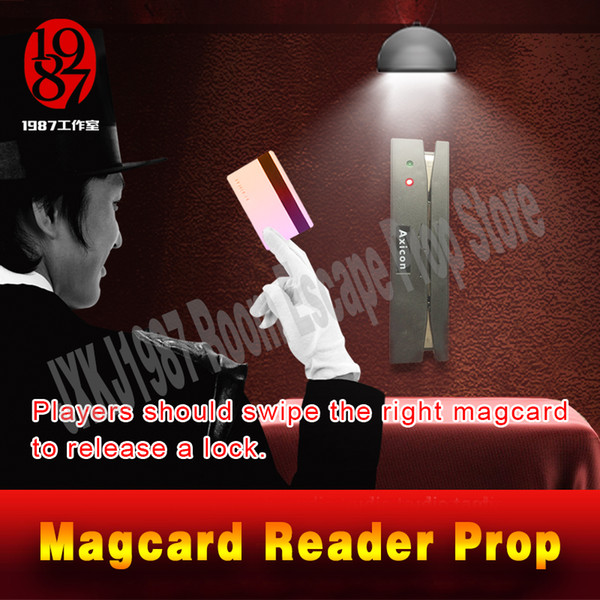 Escape puzzle Magcard Reader prop for room escape game swipe the right magcard to release a lock from JXKJ1987 adventurer games