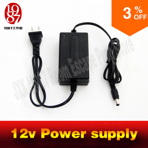 room escape game prop 12v 2A power supply power adapter for puzzle props