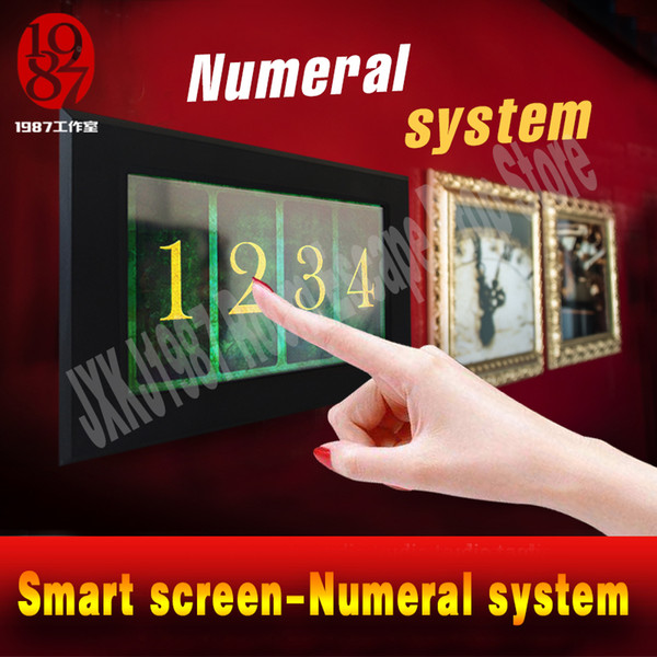 room escape prop smart screen numeral system touch four digital numbers prop JXKJ1987 escape game prop adjust number passwpord to unlock