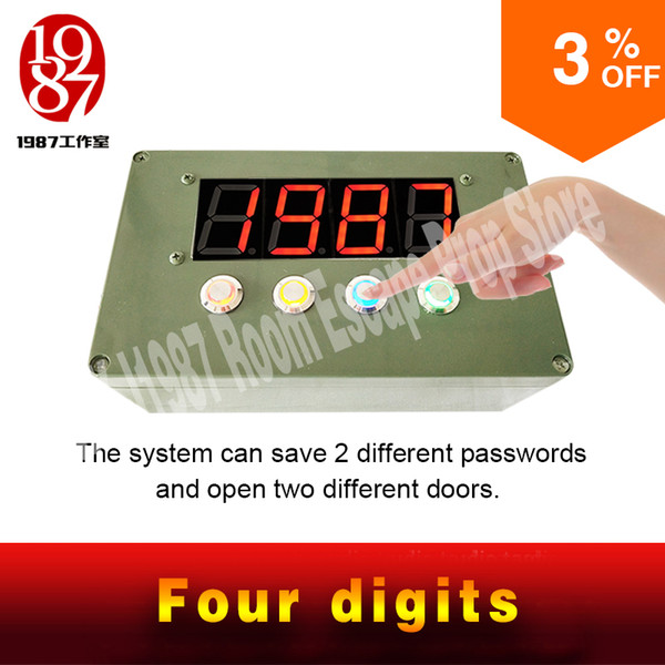 combination panel Room Escape Chamber props four digits LED version Adventure game props escape room game prop hidden password jxkj1987