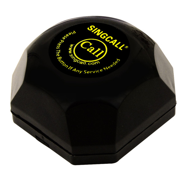 SINGCALL wireless service Paging System single call button,with removable waterproof base,APE560 Black Color