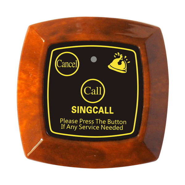 SINGCALL Wireless coffee shop service calling system,guest call waiter system,with call,bill,cancel keys