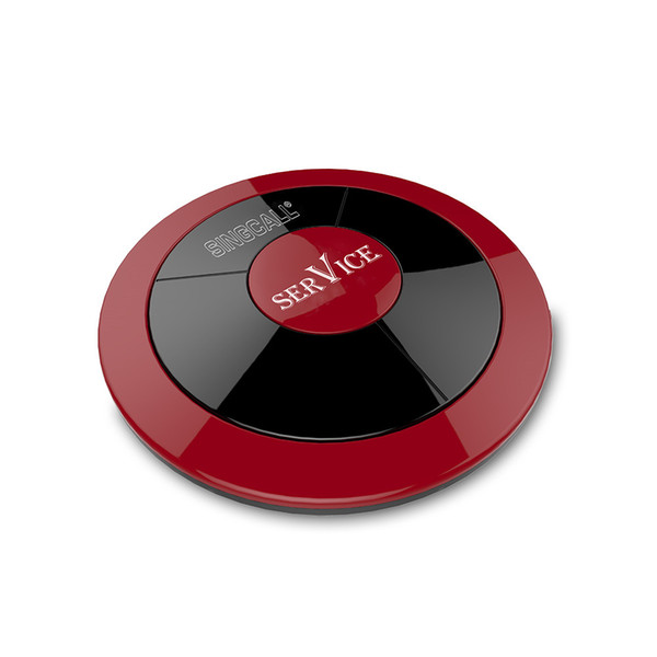 SINGCALL Wireless Calling System, one service button for guests to calling in restaurant ,red button. It Can't Be Used Alone!!