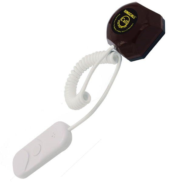 SINGCALL. Wireless Nursing paging bell with hand shank, two buttons, for the hospital, nursing home and family patients, coffee