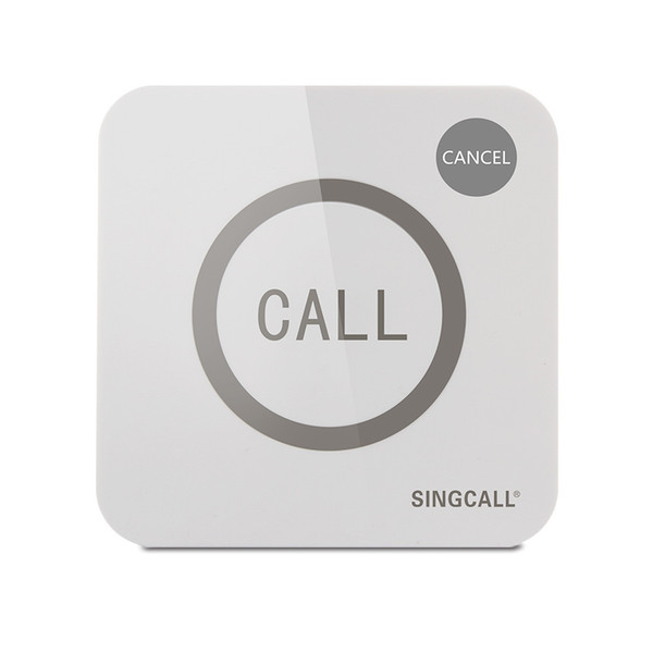 SINGCALL Wireless Big Touchable Two Buttons with Waterproof Function,Cancel Key