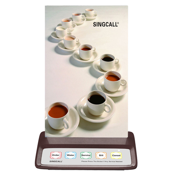 SINGCALL wireless call system, coffee call pager with 5 keys entertainment places buttons, for calling waiter